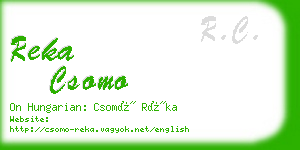 reka csomo business card